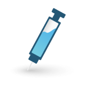 Syringe injection icon
